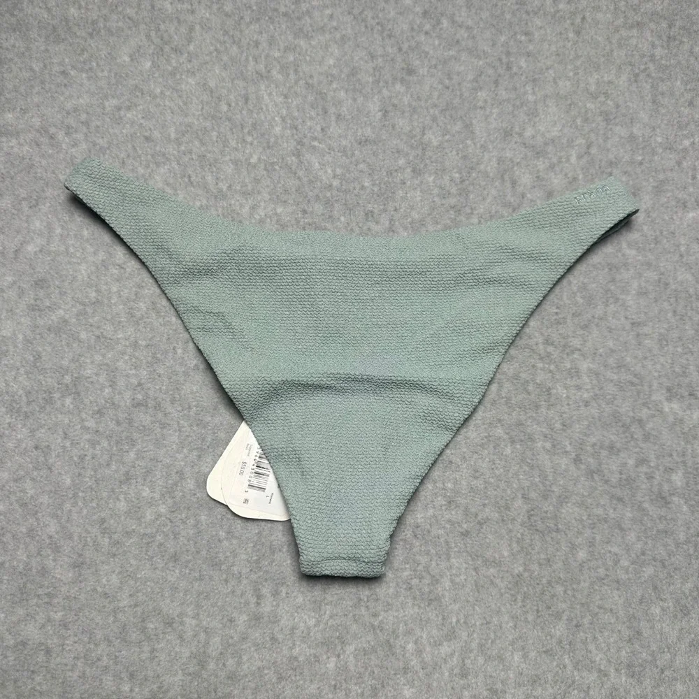 Prana Lahari Scrunch Classic Bikini Bottom Saltwater Green Womens Large 2080561